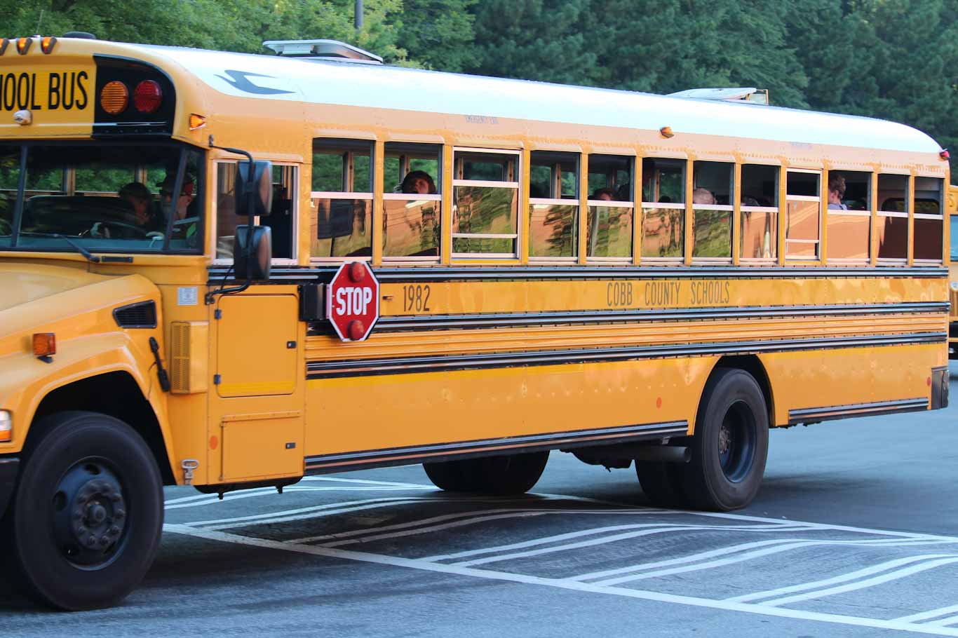 HHS band departs on school bus